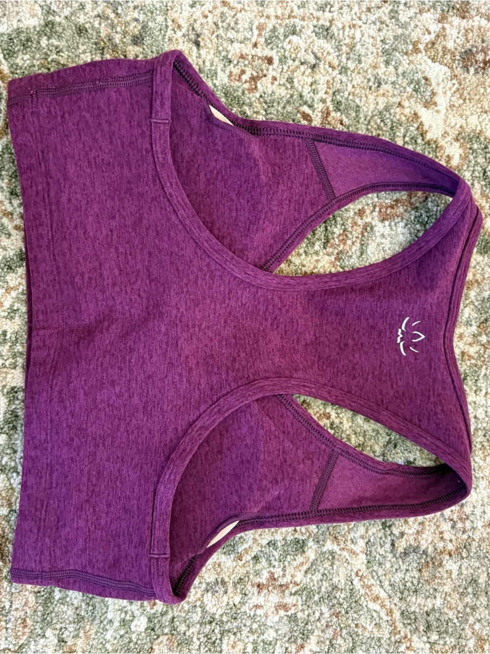 Beyond Yoga Spacedye Lift Your Spirits Bra Small Removable Cups Pink Purple - Picture 3 of 6